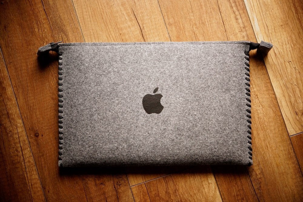 MacBook Case ZIP "with string" (Gray&Black)