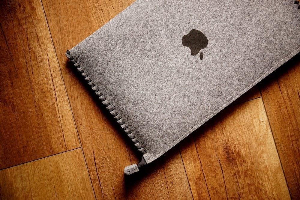 MacBook Case ZIP "with string" (Gray&Black)