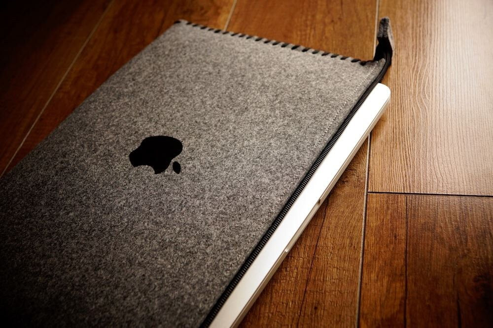 MacBook Case ZIP "with string" (Gray&Black)