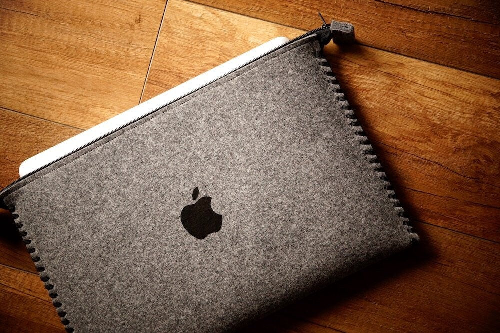 MacBook Case ZIP "with string" (Gray&Black)