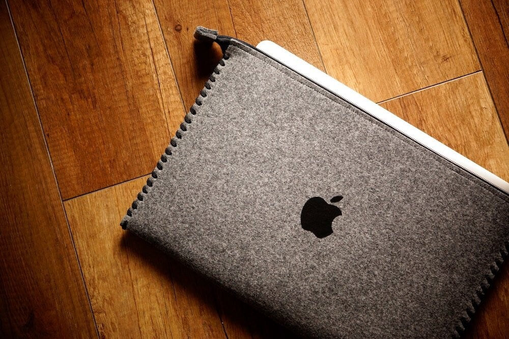 MacBook Case ZIP "with string" (Gray&Black)